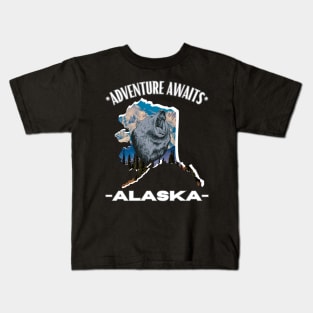 ALASKA ADVENTURE AWAITS Kids T-Shirt